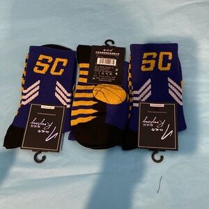 Three pair basketball socks